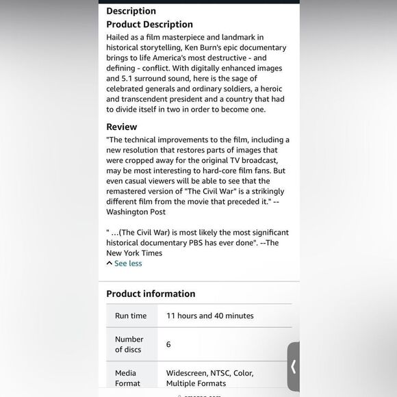 The Civil War A Film by Ken Burns Fully Restored 25th Anniversary Editio… - Picture 2 of 10